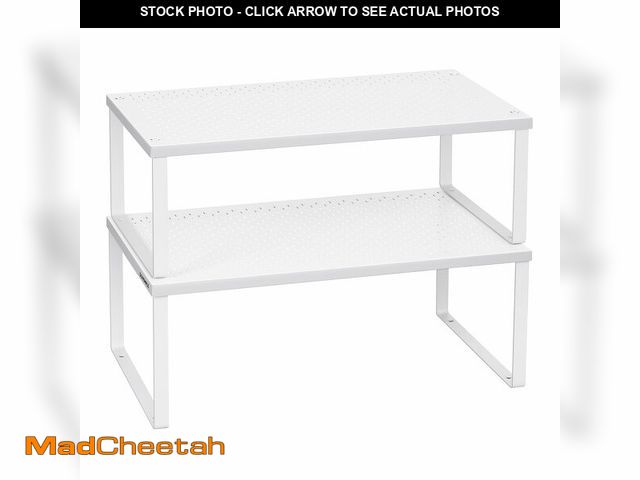 Lot 74-12705915 - SONGMICS Spice Racks, Set of 2 Metal Cabinet Shelf Organizers, Countertop Organizers, Shelf Risers, ...