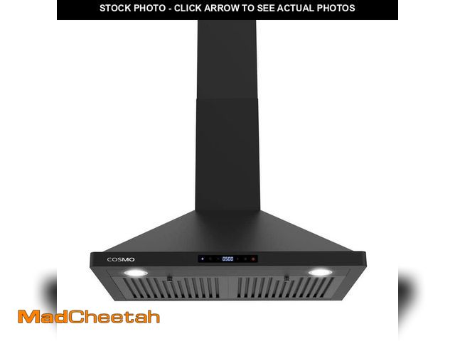Lot 74-12930839 - Cosmo 30 in. Vista Collection 380 CFM Ducted Wall Mount Range Hood, Touch Controls, LED Lights, Matt...