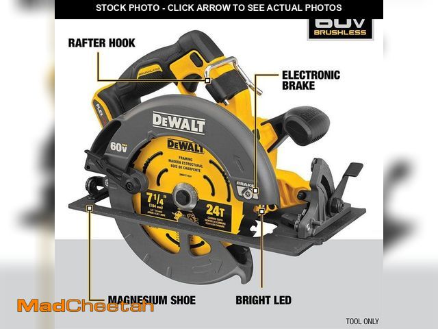 Lot 74-13135084 - DEWALT FLEXVOLT 60V MAX Cordless Brushless 7-1/4 in. Circular Saw with Brake (Tool Only) - UNUSED