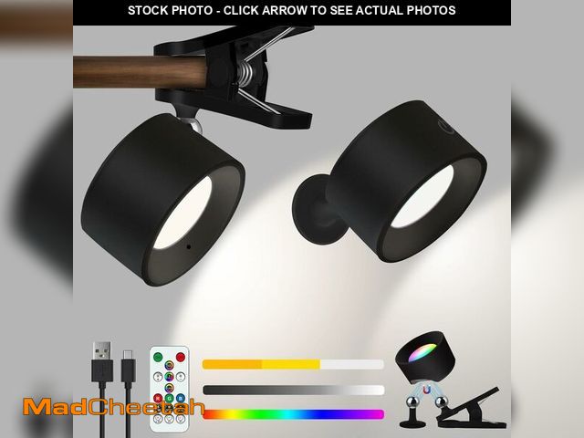 Lot 74-10955982 - Adetu LED Wall Mounted Lights, RGB Rechargeable Wall Sconces Lamp, 3 Color Temps &amp; Dimmable, Bat...