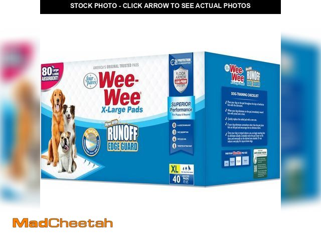 Lot 74-14581832 - Four Paws Wee-Wee Superior Performance X-Large Dog Pee Pads, 40 Count - UNUSED