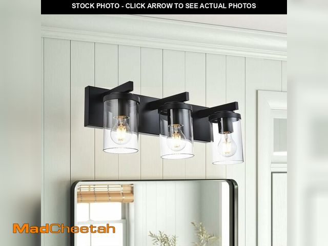 Lot 74-14600753 - BONLICHT Industrial 5 Light Wall Mount Lighting Sconces Bathroom Vanity Light Matte Black Metal with...