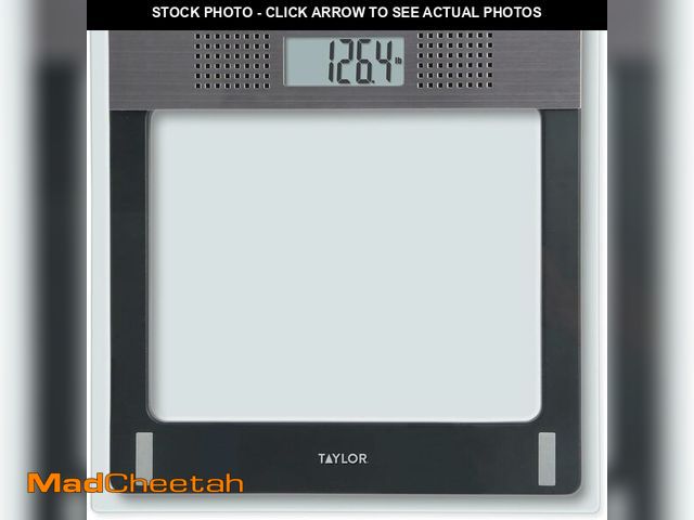 Lot 74-14349762 - Taylor Talking Bathroom Scale for Seniors, 440 lb Capacity Glass Digital Body Weight Scale with Loud...