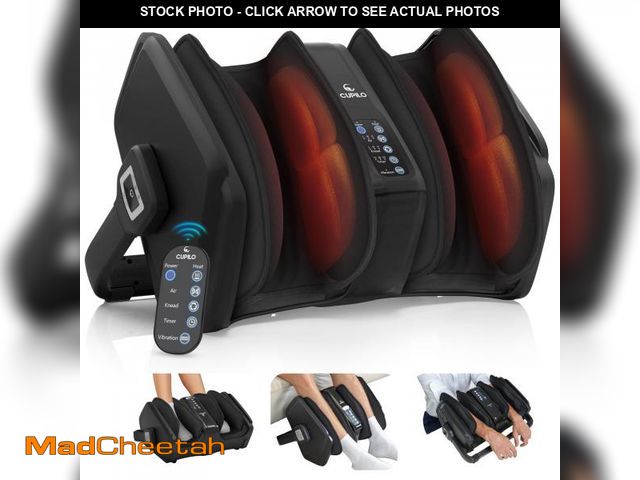 Lot 74-12139983 - CuPiLo Foot Massager with Heat, FSA HSA Eligible Shiatsu Foot Calf Massager with Remote, Multi-Level...