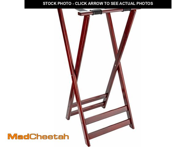 Lot 74-13382327 - G.E.T. TSW-105 Mahogany 38" high, Hardwood Tray Stand Hardwood Tray Stands Collection - USED