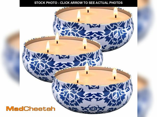 Lot 74-14297794 - Hausware Citronella Candles Outdoor &amp; Indoor - Large 13.5 oz Scented Candles Set 3 Pack Natural ...