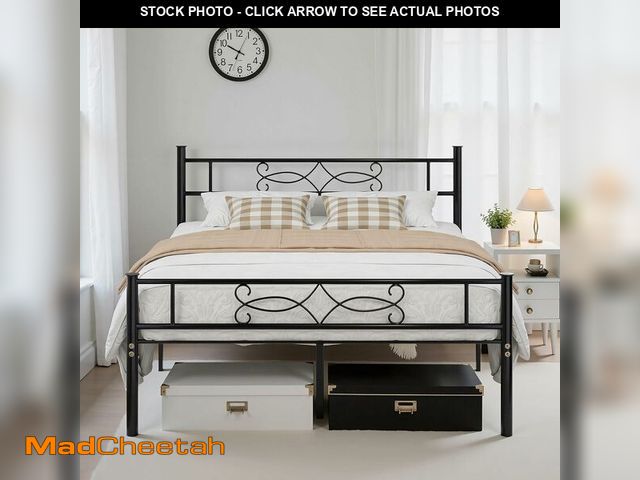 Lot 74-12633411 - VECELO 14" Full Bed Frame, Full Size Metal Platform with Headboard and Footboard,Premium Steel Slat ...
