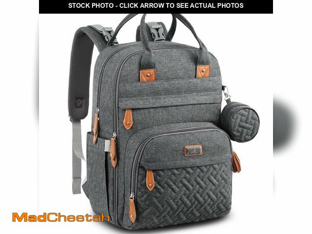 Lot 74-14294757 - BabbleRoo Diaper Bag Backpack - Baby Essentials Travel Tote - Multi Function Water Resistant Diaper ...