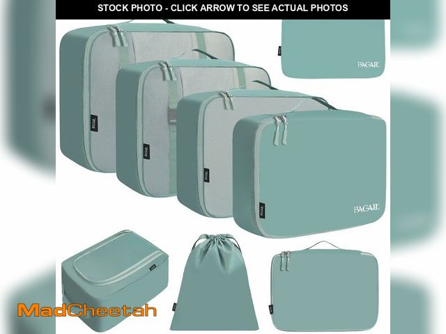 Lot 74-14264830 - BAGAIL 8 Set Packing Cubes Luggage Packing Organizers for Travel Accessories-Dusty Blue - UNUSED