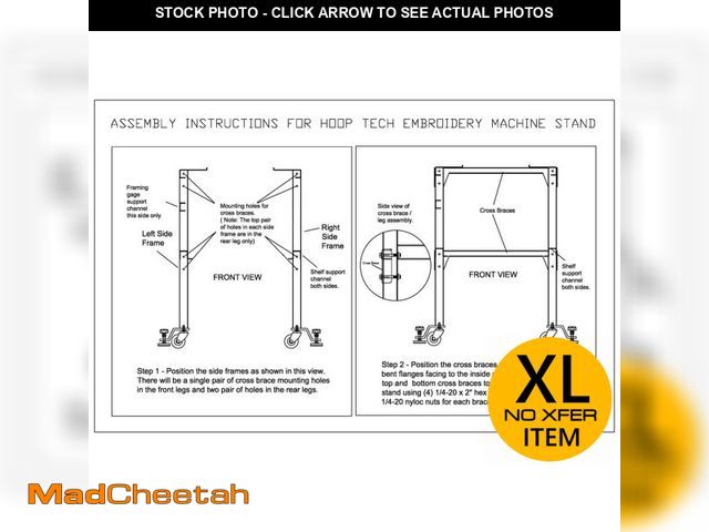 Lot 74-13638293 - ROLLIND STAND AND SOME ATTACHMENTS FOR - Smartstitch S-1501 Commercial Embroidery Machine  ONLY - US...