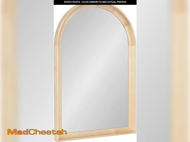 Lot 74-12399875 - Kate and Laurel Hatherleigh Modern Transitional Arched Wooden Wall Mirror; 20 x 30; Natural; Decorat...