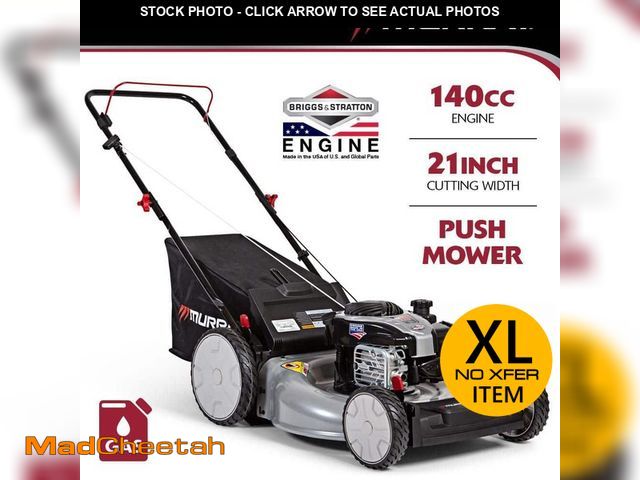 Lot 74-14605352 - Murray 21 in. 140 cc Briggs and Stratton Walk Behind Gas Push Lawn Mower with Height Adjustment and ...