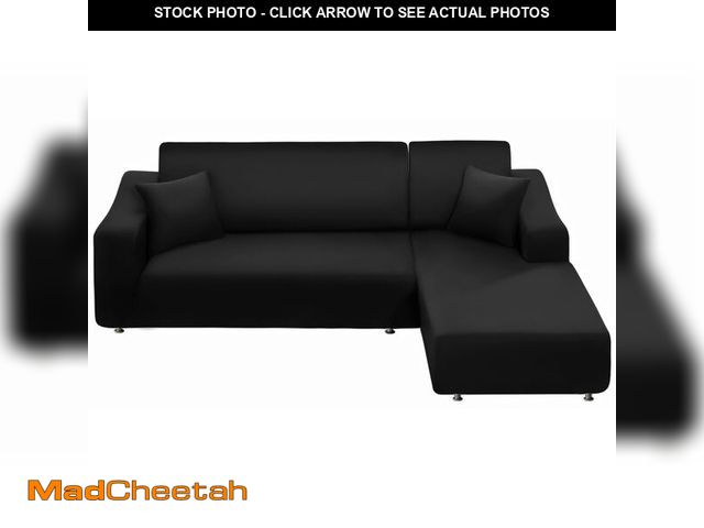 Lot 74-14270407 - NAISI Couch Cover L Shape 2 Pieces Sofa Cover Soft Stretch Slipcovers with 2pcs Pillowcases Furnitur...