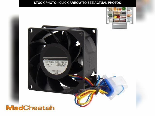 Lot 74-13956100 - Wr60x26866 Evaporator Fan Motor for GE Refrigerator Parts - Replace V80E14MS2A3-57A611 WR60X10356 WR...