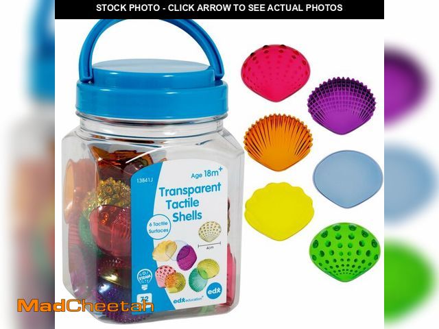 Lot 74-14146883 - edxeducation Tactile Shells | Set of 72 | Translucent | 6 Textures and Colors | Ages 18m+ | Explore ...