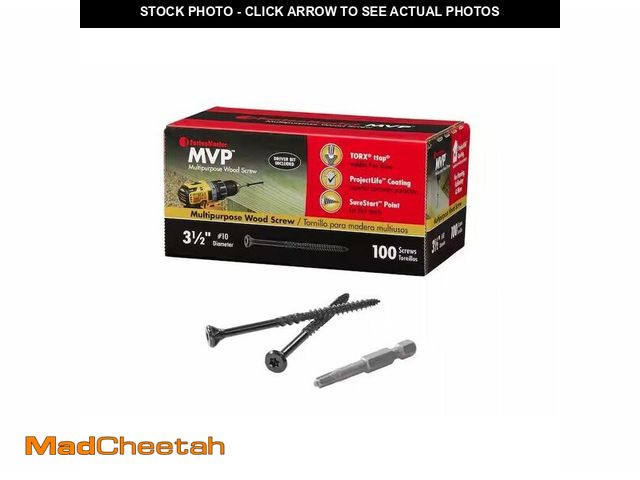 Lot 74-14558877 - FastenMaster FMMVP312-100 Wood Screws MVP 3-1/2" L Torx Ttap Self-Tapping - UNUSED