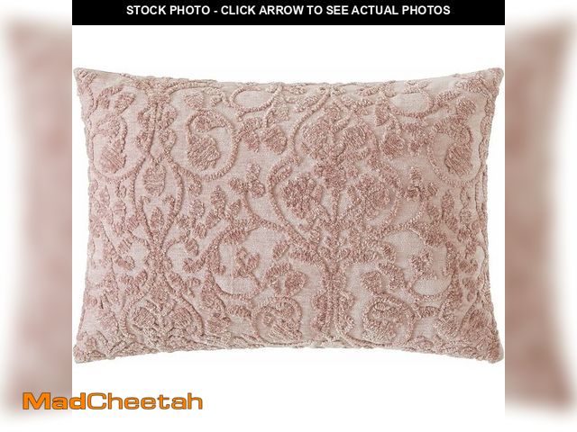 Lot 74-14067512 - Park Lane Pillow, 14"x20", Pink Chenille - UNUSED