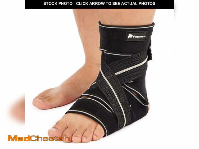 Lot 74-14300984 - Plus Size Foot Compression Wrap with Elastic Straps for Swollen Feet &amp; Ankles, Ankle Brace for S...