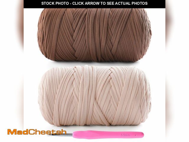 Lot 74-14376894 - 2 Pack Tshirt Yarn for Crochet - 800 G/260 Yds T Shirt Soft Elastic Fabric T-Shirt Yarn for Crocheti...