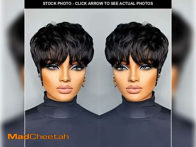 Lot 74-12700710 - Flandi Pixie Cut Wig Human Hair Short Pixie Cut Wigs for Black Women Human Hair Glueless Pixie Wig S...