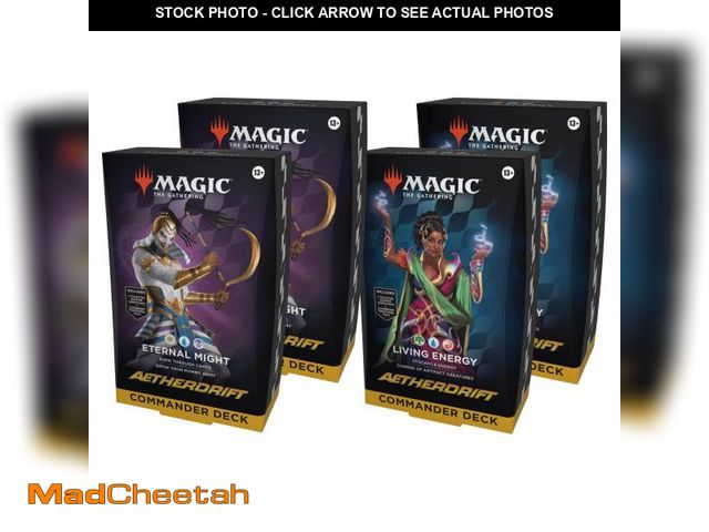 Lot 74-12117747 - Magic The Gathering Aetherdrift Commander Deck Bundle - 2 of Each Deck (2 Living Energy + 2 Eternal ...