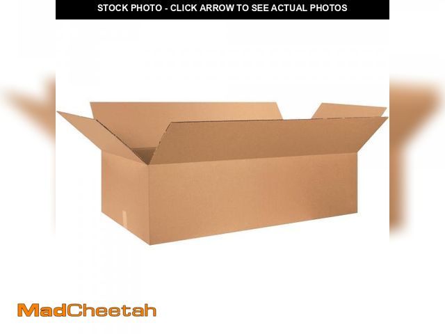 Lot 74-12256139 - BOX USA Double Wall Boxes, 48" x 24" x 12", Kraft (Pack of 5), Model Number: BHD482412DW - UNUSED