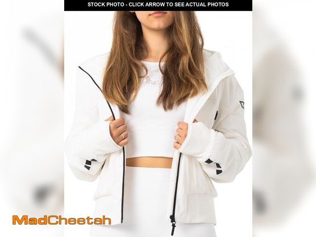 Lot 74-12398181 - MTV Women's Track Jacket, Turn It On Hooded Athletic Full Zip Running Workout Top with Zipper Pocket...