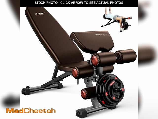 Lot 74-12786473 - HARISON Adjustable Weight Bench for Home Gym, Foldable Workout Bench Press with Leg extension, Incli...