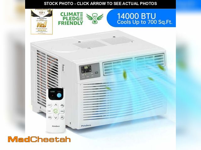 Lot 74-14260672 - PhiloDeco 14000 BTU Window Air Conditioner 700 sq ft. Ac Units Intelligent , LED Diswplay Screen, wi...