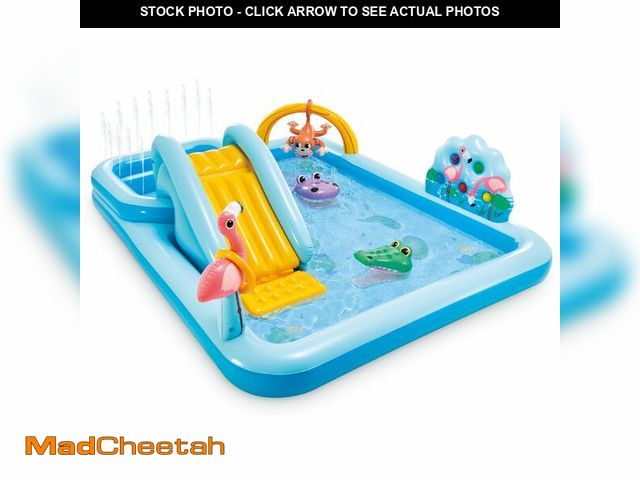 Lot 74-13961751 - Intex 96" x 78" x 28" Inflatable Jungle Adventure Play Center Spray Kiddie Pool - Backyard Kids Wate...