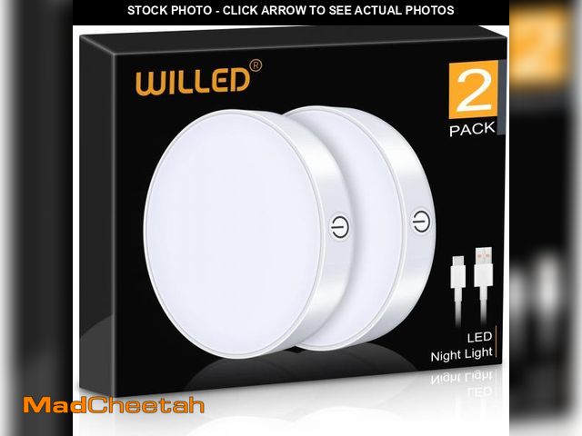 Lot 74-11558890 - WILLED Dimmable Touch Light Buit-in 1000mAh Large Battery Rechargeable LED Tap Lights  Magnet Stick ...