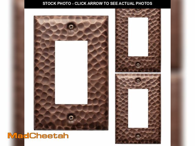 Lot 74-14062432 - Monarch Abode Rocker Light Switch Cover Plate Ã¢â¬â 1-Gang Antique Copper Decorator Wall Plates, ...