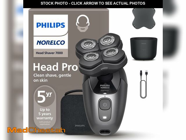 Lot 74-14051694 - Philips Norelco Head Shaver Pro 7000 Series - Electric Shaver for Men and Women, 360ÃÂ° Flexing Hea...