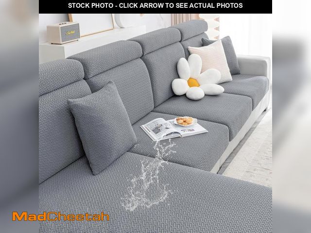 Lot 74-12313022 - Smiry Waterproof Couch Cushion Covers, Stretch Jacquard Thick Sofa Cushion Covers, Washable Seat Sli...