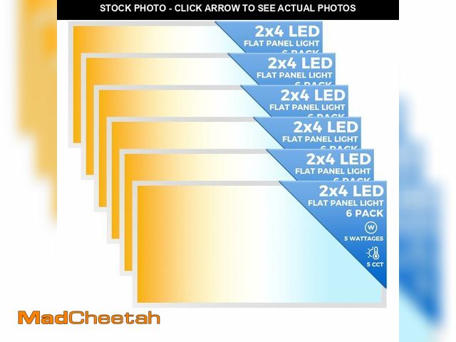 Lot 74-12895063 - Franjulia 6 Pack 2x4 LED Flat Panel Light, Dimmable Flush Mount Office Kitchen Drop Ceiling Light Fi...