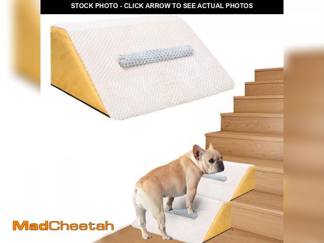 Lot 74-12215008 - Dog Ramp for Stairs,2pack Dog Stairs Pet Steps with Non-Slip Mat and Anti-Slip Stickers Grippy Carpe...