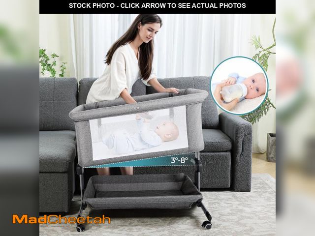 Lot 74-12481854 - Anyask Portable Baby Bedside Sleeper Bassinet with Waterproof Mattress Pad for Infant Newborn up to ...