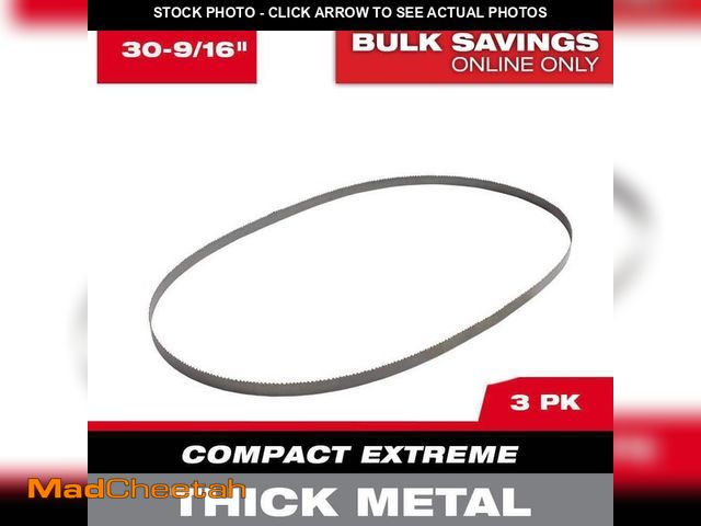 Lot 74-14223970 - Milwaukee 30-9/16 in. 8/10 TPI Compact Extreme Thick Metal Cutting High Speed Steel Band Saw Blade (...
