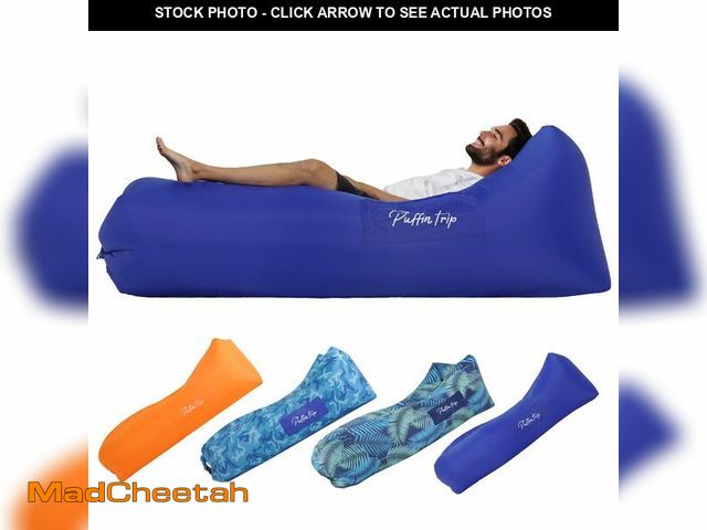 Lot 74-12701993 - Inflatable Lounger Air Sofa Couch, Portable Beach &amp; Camping Chair, Water Proof Couch for Backyar...