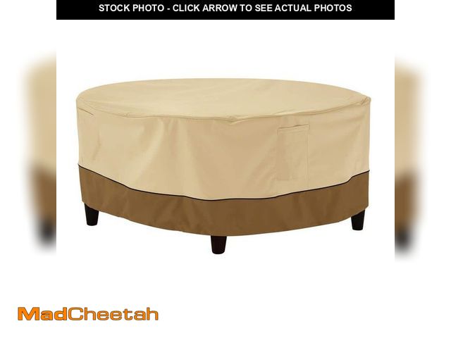 Lot 74-14224085 - Veranda 24 in. Dia x 18 in. H Round Patio Ottoman/Table Cover - UNUSED