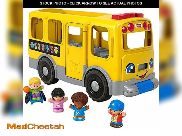 Lot 74-12665038 - Fisher-Price Little People Toddler Learning Toy, Big Yellow Bus Musical Pull-Along Vehicle for Prete...