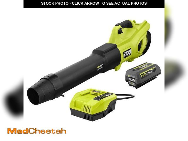 Lot 74-13644303 - RYOBI 40V HP Brushless Whisper Series 160 MPH 650 CFM Cordless Battery Leaf Blower with 4.0 Ah Batte...