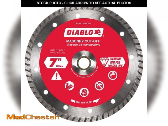 Lot 74-12463540 - DIABLO 7 in. Diamond Balde Turbo Rim Masonry Cut Off - UNUSED