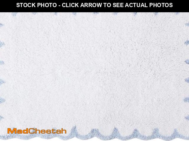 Lot 74-12126024 - Peri Home 100% Cotton Rug for Bathroom, Embroidered, Soft &amp; Absorbent, Tufted, 20" x 30", White ...