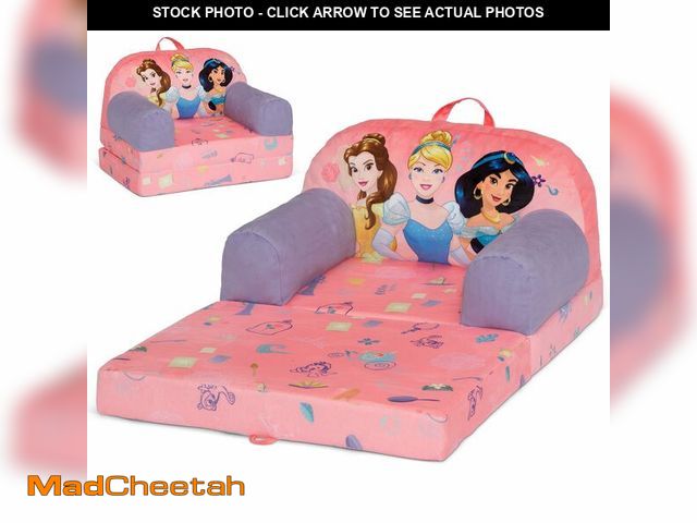 Lot 74-13583833 - Delta Children - Disney Princess Cozee Buddy Flip-Out Kids Chair, Pink - USED