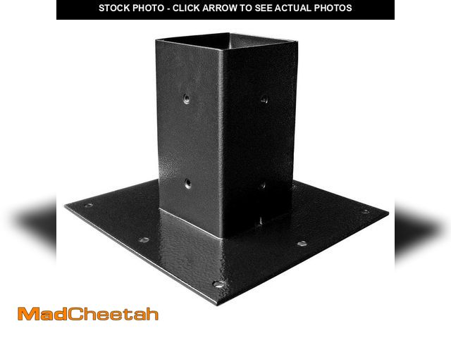 Lot 74-12592575 - Mail Boss Galvanized Steel Surface Mount Baseplate, Black - UNUSED