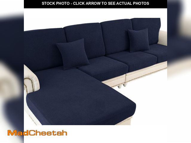 Lot 74-14269267 - LA MEACK Couch Cushion Covers for Sectional Sofa L Shape Washable Separate Seat Chaise Couch Cover S...