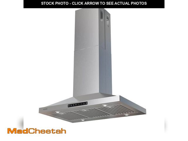 Lot 74-12639060 - VIKIO PRO 30 in. 400 CFM Convertible Quiet Island Downdraft System Range Hood w/Touch panel,Carbon F...