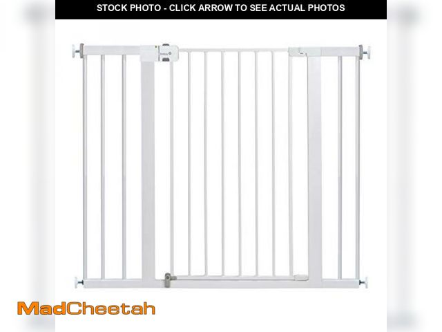 Lot 74-12211751 - Safety 1st Extra Wide Baby Gate with Door: Premium Child Safety, Extra Tall Gate for Doorways, Dog G...