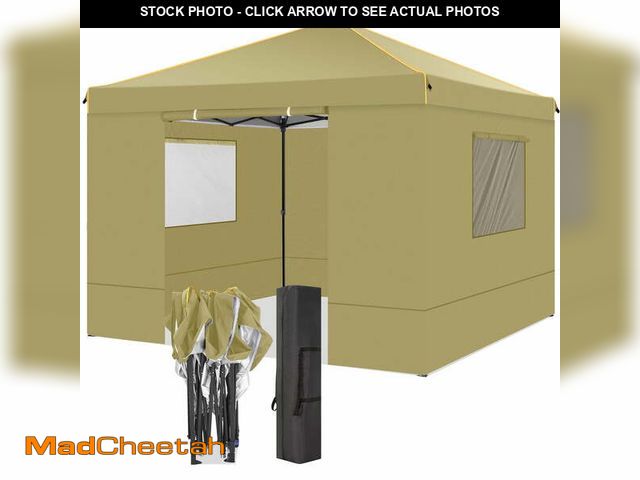 Lot 74-13284763 - SANOPY 10x10 Pop up Canopy Tent Commercial Instant Canopy with 4 Sidewalls &amp; Carry Bag, Portable...